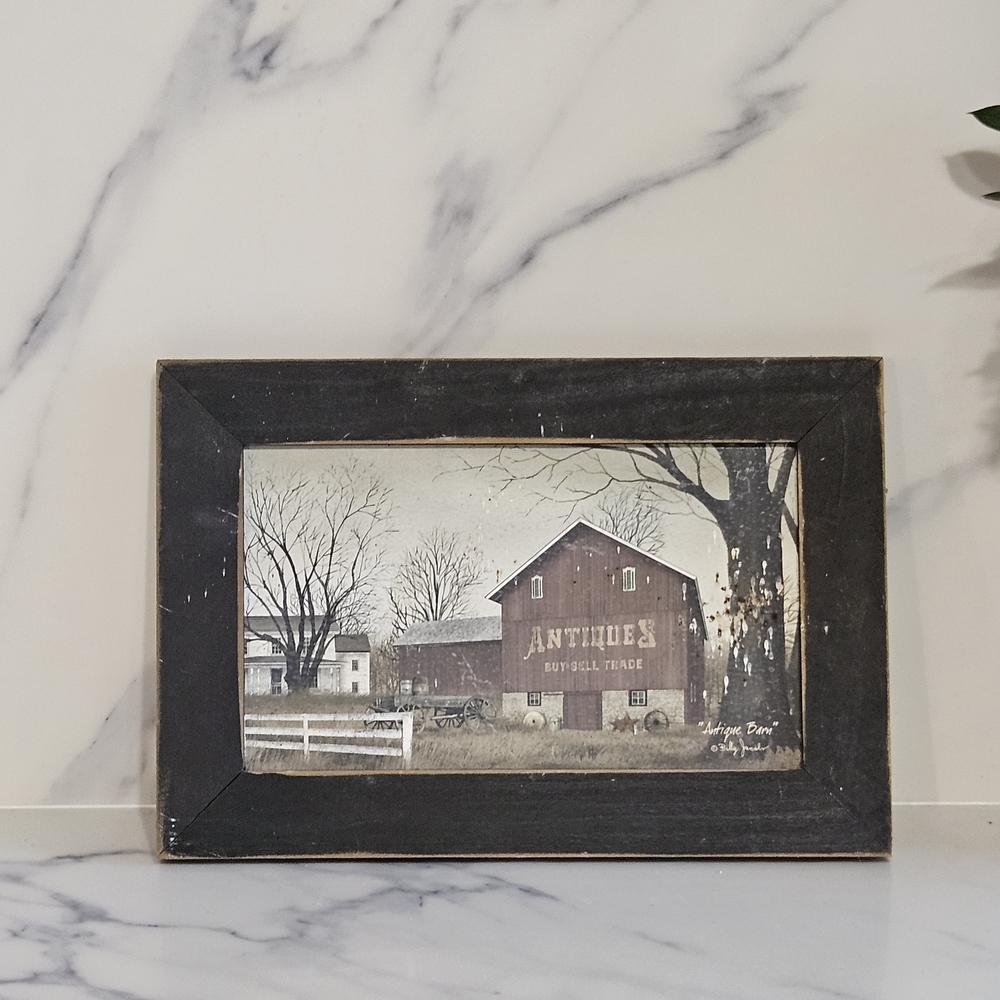 Primitives by Kathy Black Framed Antiques Barn Print
